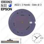 Genuine Seiko Sii Epson AS32 Watch Movement Japan Hands, Date 3, Solar. Fixed Price $24.95.