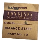 Longines 4LN 5.16 5.15N 516 Balance Watch Part #100/490 #13 (one Staff). Fixed Price $17.95.