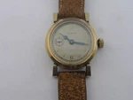 Elgin Art Deco Mens Watch Rare Second Hand 9:00 Gold Filled Fancy Case. Fixed Price $125.00.