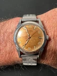Gruen 1950'S Autowind Veri-thin CAL.460SS 17 Jewel Mens Watch Runs -great Patina. Fixed Price $99.00.