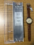 Rare Swatch Chrono Ag 1990- Goldfinger 5755 New Box With Papers. Fixed Price $198.88.