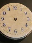 Vtg/antique 6S Pocket Wrist Watch Movement Unbranded White Blue Golden Porcelan?. Fixed Price $34.30.