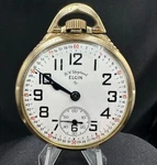 Elgin B.w. Raymond 8ADJ 21J 16S Grade 571 Pocket Watch 10K Gf Keystone Case 1951. Fixed Price $374.89.