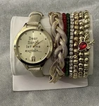Jessica Carlyle Quartz Golden-tone Square Watch 34MM Bracelet Santa Xmas /no Box. Fixed Price $35.00.