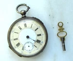 Antique 1860'S Swiss Victorian Silver Cased Key Wind Pocket Watch C3986. Fixed Price $135.00.