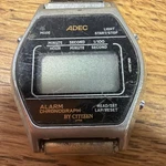 Vintage Lcd Watch Adec By Citizen 9428-392442 Chronograph Made Japan 80'S.. Fixed Price $54.99.