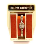 Vintage Bulova Caravelle Windup Womens Watch With Orig Case 10K Rgp Working. Fixed Price $39.99.