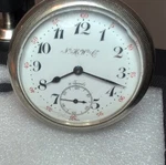 N.h. Watch Co. 21 Jewels Oresilver Pocket Railroad Grade 1884, Keeps Time. Fixed Price $475.00.