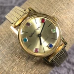 Kimberly Gem Women 17 Jewels Gold Tone 23MM Mechanical Wind Analog Watch 6". Fixed Price $27.18.