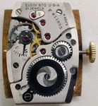 Vintage Lord Elgin Cal. 670 21 Jewel Watch Movement For Repair. Fixed Price $24.00.
