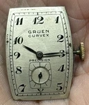 Gruen Curvex Precision Movement 17 Jewels Swiss Does Not Run For Parts Repair. Fixed Price $40.00.