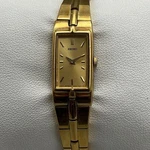 Vintage Seiko Women Watch 13MM Gold Tone Bracelet 2E20-7479 New Battery 6.5". Fixed Price $148.49.