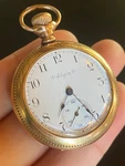 Vtg Antique Elgin Pocket Watch Size 6? 15 Jewel Keystone 14K Gold Filled Ornate. Fixed Price $139.30.