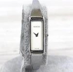 Gucci 1500L Silver White Women's Watch Vintage Near Mint Working Japan F/s. Fixed Price $99.99.