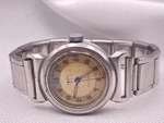 Vintage 1940S Movado Acvatic Watch: Bull Horn Case, Two-tone Military Dial. Fixed Price $999.45.