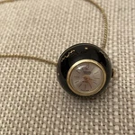 Villard 1960'S Swiss Made 17 Jewel Ball Watch Stars Black Gold Trim Chain. Fixed Price $115.20.