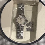 Raymond Weil Ladies Parsifal Mop Dial, Diamond Bezel And Date Watch. Fixed Price $399.00.