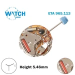 Eta 965.113 E.gluck Corp- Swiss Movement-white Disk At 3-3 HANDS-HEIGHT:5.46MM. Fixed Price $63.49.
