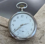 Antique A. Gleckel Pocket Watch Swiss 15 Jewel, Lion Dial, .800 Silver Case. Fixed Price $219.00.