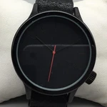 Komono Magnus Mens Watch 46MM Black Dial Leather Band Red Hand New Battery. Fixed Price $20.99.