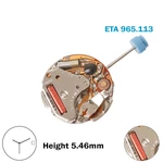 Eta 965.113 E.gluck Corp -swiss Movement -3 Hands-white Disk At 3-HEIGHT:5.46MM.. Fixed Price $60.50.