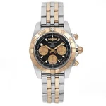 Breitling Chronomat 41 18K Rose Gold Steel Black Dial Watch CB014012/BA53-378C. Fixed Price $8999.00.