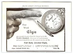 Elgin Watch Vintage 1901 4.5" X 6.5" Magazine Ad M194. Fixed Price $5.00.
