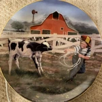 Danbury Mint "tug Of War" Little Farm Hands Collectible Plate L1187. Fixed Price $24.99.