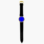 Baume & Mercier Ultra Thin 18K Gold Watch Quartz Custom Color Royal Blue Dial. Fixed Price $2995.00.