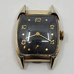 Vintage Bulova Men's Wristwatch 10BT 17 Jewels 10K Rgpblack Dial Runs Great. Fixed Price $189.95.