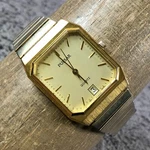 Vintage Pulsar Men Y142-X003 Fashion Gold Expansion Quartz 28MM Watch 7 1/4". Fixed Price $19.97.