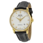 Mido Baroncelli Ii Automatic White Dial Black Leather Men's Watch M86003264. Fixed Price $386.90.