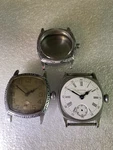 Size & 3/0 Waltham Wristwatch Movements And Case Deco Bezel Cushion. Fixed Price $60.00.