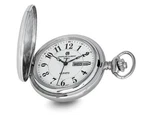 Charles Hubert Lion Crest Stainless Hunter Pocket Watch (47MM). Fixed Price $199.00.