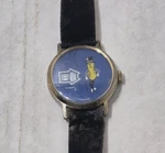 Vintage Mr Peanut Swiss Made Jump Hour Gold Tone Watch 60 /70 As. Fixed Price $99.99.