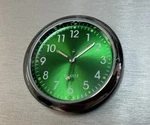 Mini Green Dial Car Clock, Stick-on Quartz Clocks Fit For Dashboard/ Home/ Boat. Fixed Price $5.29.
