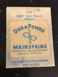 Elgin Durapower Factory Mainspring For 13/0S Grade 730 & Similar - Alloy. Fixed Price $12.50.