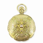 C.1889 Elgin 14CT Multicolour Gold Diamond Set 6S 11J Pocket Watch -serviced. Fixed Price $2856.43.