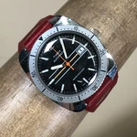 Vtg Timex Viscount Men 47671 03277 Diver Date Leather Automatic 36MM Watch 7". Fixed Price $199.95.