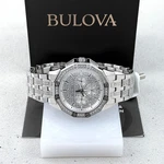 Bulova Men's Octava Crystal 96C134 Silver Dial Stainless Quartz Watch 41.5MM. Fixed Price $173.08.