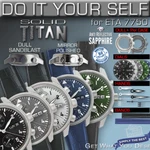Do Yourself Kit: 7750 Eta-valjoux, Solid Titanium 41 Mm, Polish Or Sandblast. Fixed Price $209.00.