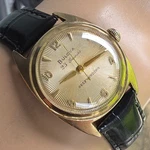 Vintage Bulova 23 "c"men's Automatic Watch 10K Rgp Sunburst Dial Usa 1954. Fixed Price $275.00.