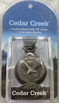 Cedar Creek Pocket Watch With 18 Chain, Precision Quartz, New Package. Fixed Price $10.00.