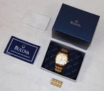New!! Nos!! Mint!! Vtg Gold Bulova Men's Analog Wrist Watch (date, Day Of Week). Fixed Price $114.99.