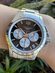 Longines Conquest Watch L3.697.4 Chronograph Automatic Mens 44MM Swiss Made. Fixed Price $1359.00.