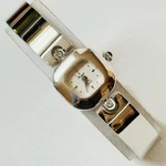 Vintage Aroma Tiny Face Women's Square Swiss Dress Watch Silver Bracelet. Fixed Price $43.95.