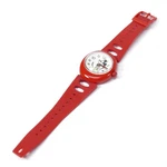 Vintage Base Cycolac Swiss Mechanical Windup Mickey Mouse Red Watch. Fixed Price $30.00.