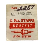 As 1690 Balance Staff Reg/inca Watch Part #100/2287 (2-PACK) *see Interchange. Fixed Price $13.95.