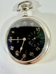 Vintage 1929 Elgin 12S Pocket Watch Black Art Deco Dial Running Silverode - 7B. Fixed Price $149.95.