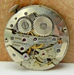 Vintage Clinton 17 Jewel Men's Wrist Watch Movement With Dial Hand Crown. Fixed Price $39.00.